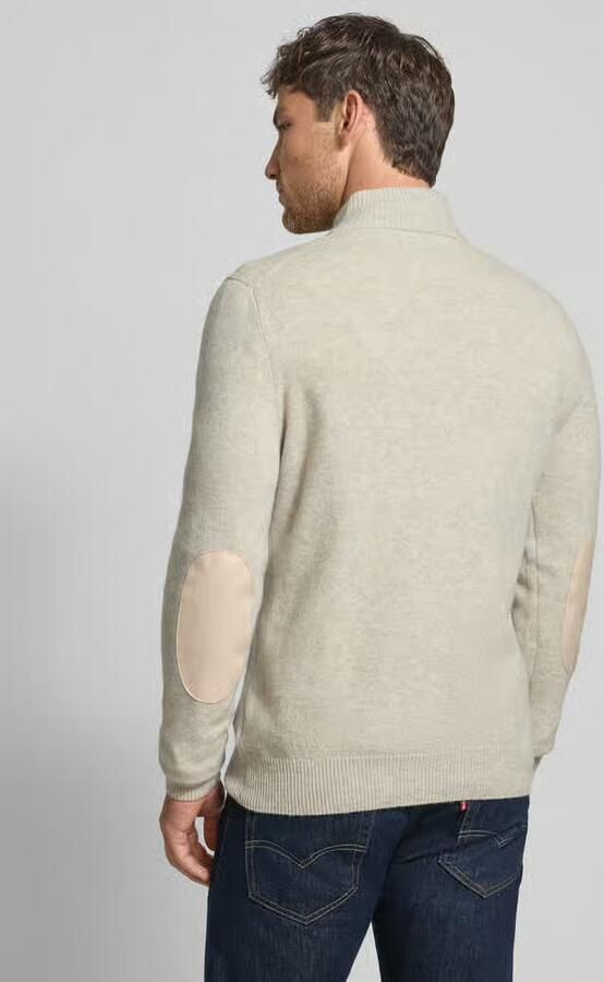 BARBOUR Heren Truien & Vesten Essential Patch Half Zip Knitted Jumper Ecru - Foto 9