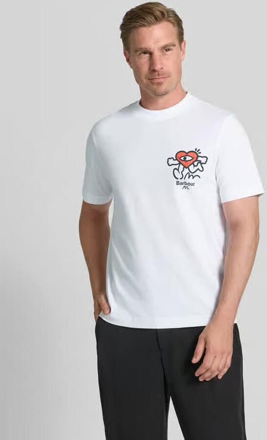 Barbour regular fit T-shirt van puur katoen - Foto 3