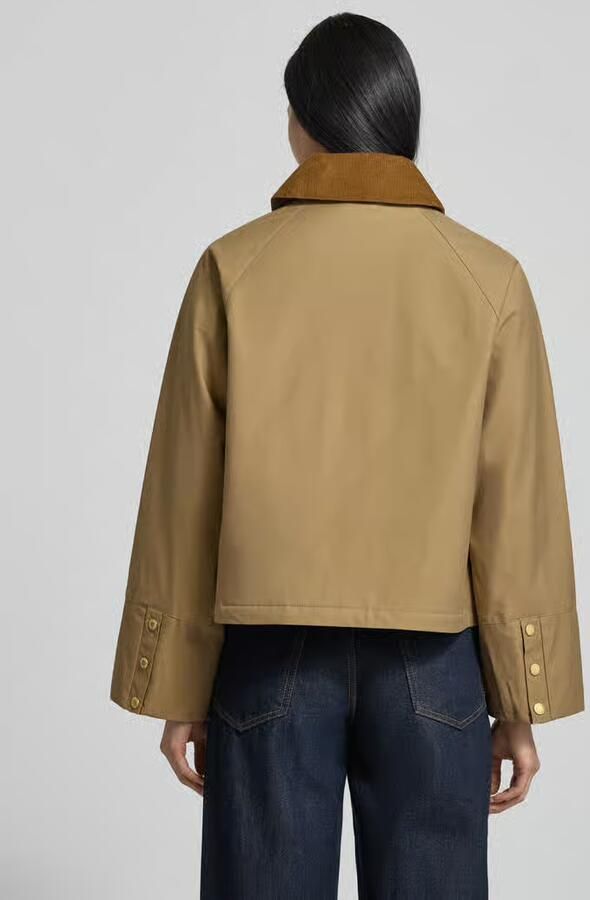 Barbour Relaxed-fit jack van katoenmix met corduroy kraag model 'PHOEBE'