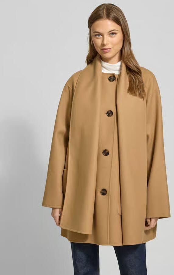 Barbour Relaxed lange wollen jas met geïntegreerde sjaal model 'CLEMENTINE' - Foto 3