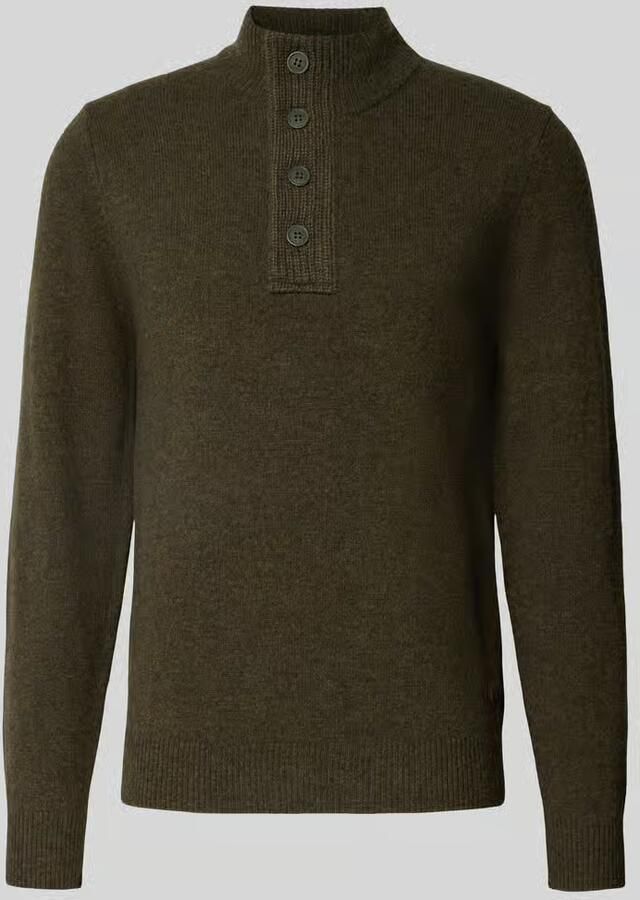 BARBOUR Heren Truien & Vesten Essential Patch Half Zip Knitted Jumper Donkergroen