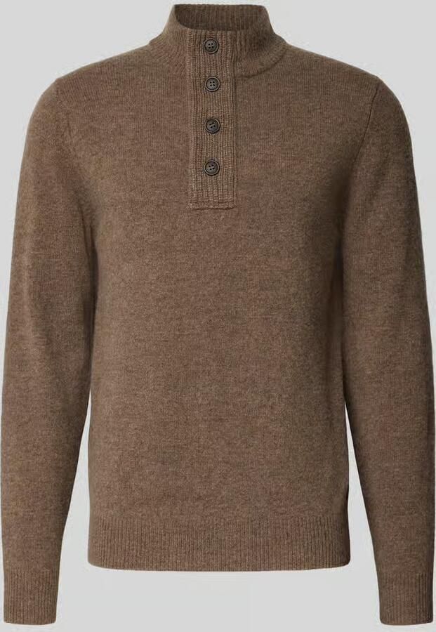 BARBOUR Heren Truien & Vesten Essential Patch Half Zip Knitted Jumper Bruin - Foto 8