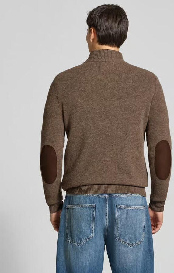 BARBOUR Heren Truien & Vesten Essential Patch Half Zip Knitted Jumper Bruin - Foto 10