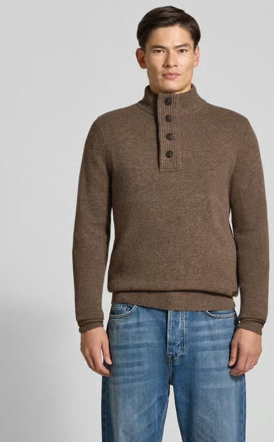 BARBOUR Heren Truien & Vesten Essential Patch Half Zip Knitted Jumper Bruin - Foto 11