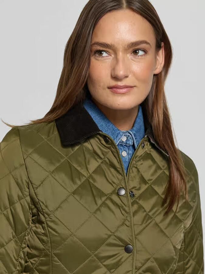 Barbour Shaped fit gewatteerde jas met cordkraag model 'DEVERON' - Foto 2