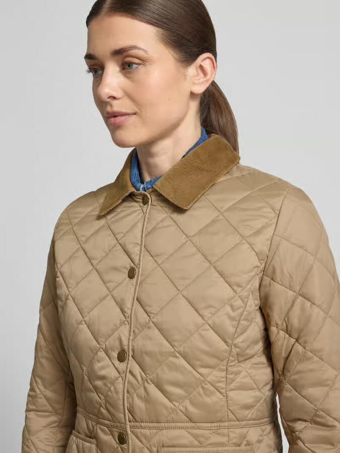 Barbour Shaped fit gewatteerde jas met cordkraag model 'DEVERON' - Foto 3