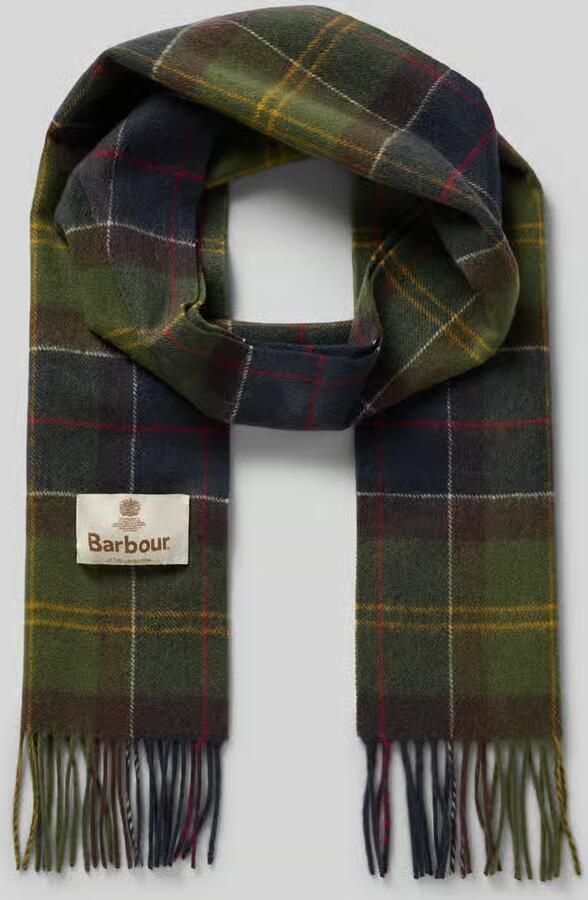 Barbour Tartan Lamswol Sjaal Klassieke Stijl Multicolor Dames