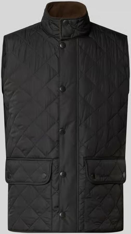 Barbour Regular fit bodywarmer met drukknopen model 'LOWERDALE GILET'