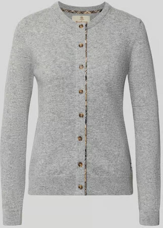 Barbour Slim fit gebreid jack van mix van wol en katoen