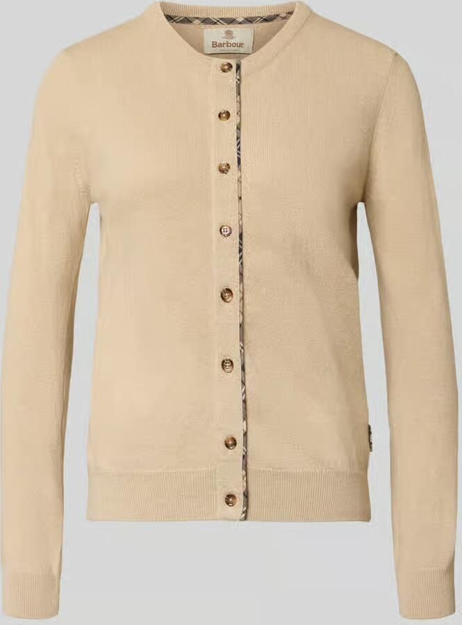Barbour Slim fit gebreid jack van mix van wol en katoen