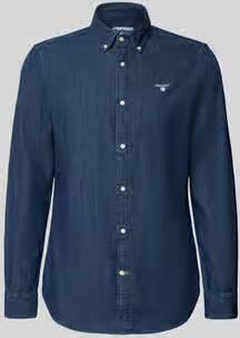 Barbour slim fit jeansoverhemd van puur katoen