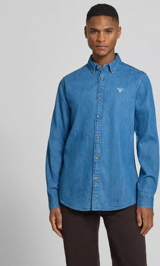 Barbour slim fit jeansoverhemd van puur katoen - Foto 3