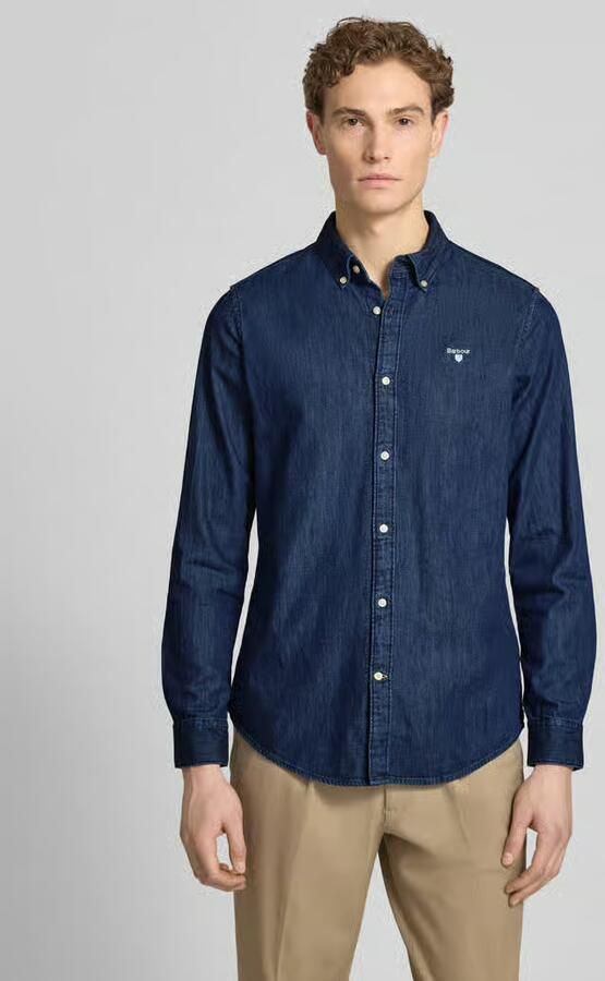 Barbour slim fit jeansoverhemd van puur katoen - Foto 3