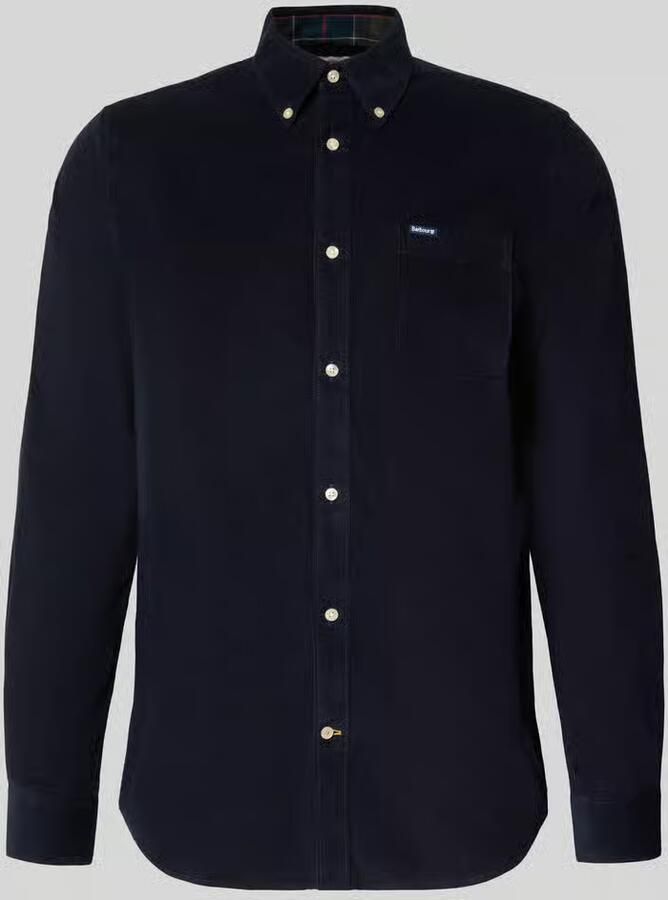 Barbour Tailored fit ribcordoverhemd met borstzak model 'Ramsey'