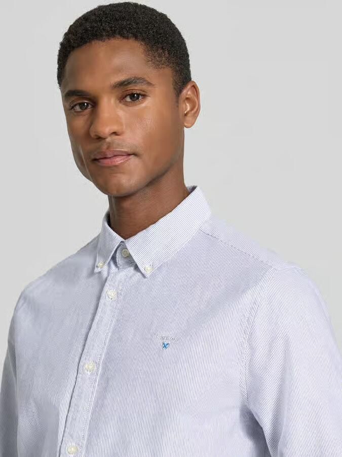 Barbour tailored fit vrijetijdsoverhemd van puur katoen model 'STRIPED OXFORD'