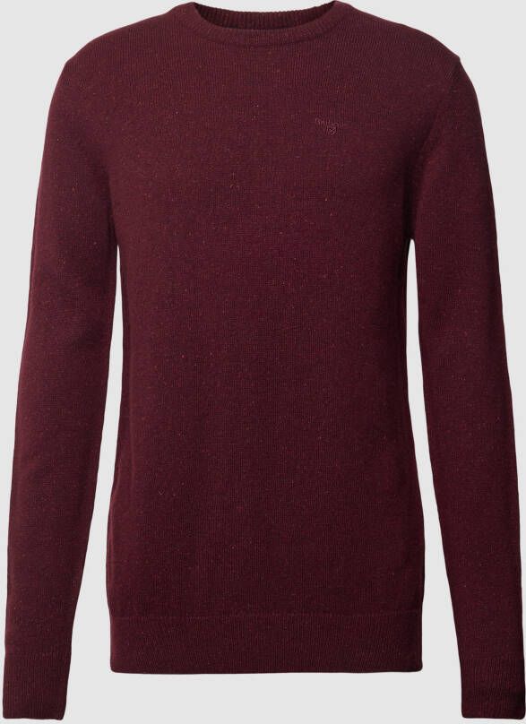 Barbour Gebreide pullover van Escorial-wolmix met labelstitching