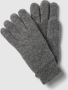 Barbour Zachte gebreide handschoenen met geribbelde boorden Grijs Unisex - Thumbnail 2