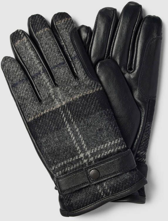 Barbour Leren handschoenen met verstelbaar trensje model 'NEWBROUGH'