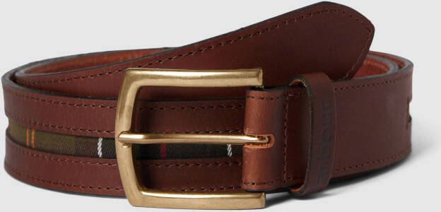 Barbour Leren riem met contrastinzet model 'TARTAN'