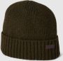 Barbour Geribbelde Katoenen Hoed Groen Logo Detail Groen Heren - Thumbnail 1