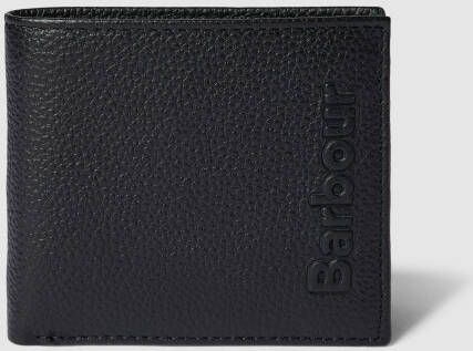 Barbour Smalle Leren Portemonnee Zwart Black Heren