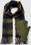 Barbour Sjaal en handschoenen van wol in een set model 'TARTAN' - Thumbnail 1
