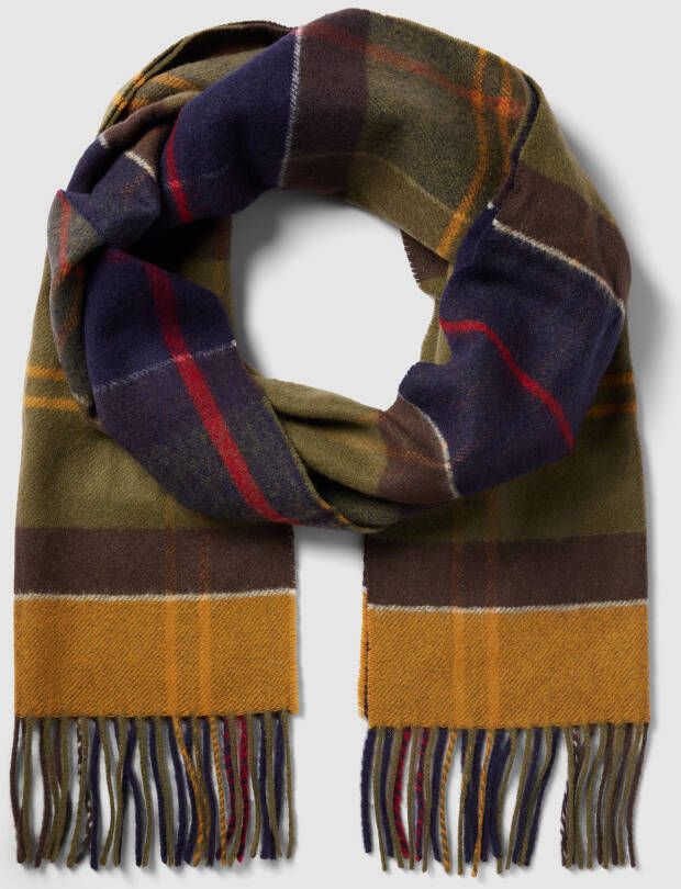 Barbour Sjaal van lamswol met tartanruit