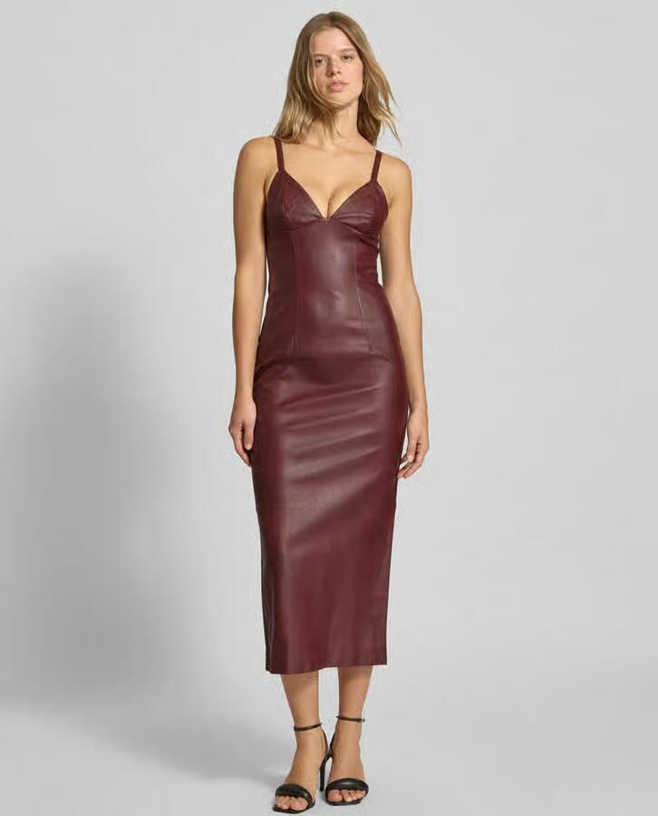 Bardot Regular fit avondjurk in leerlook model 'Estine' - Foto 2