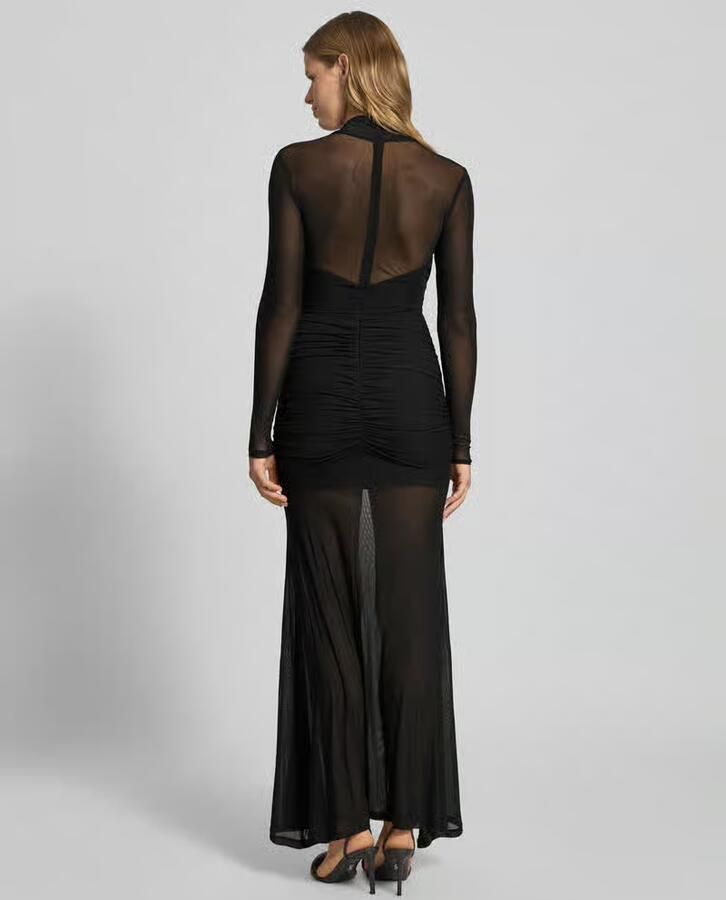 Bardot Slim fit avondjurk in semi-transparant design model 'Veria'
