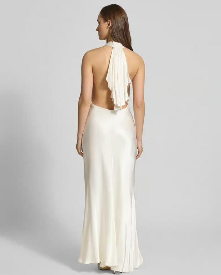 Bardot Avondjurk van pure Viscose met Halter Model 'THENA' - Foto 3