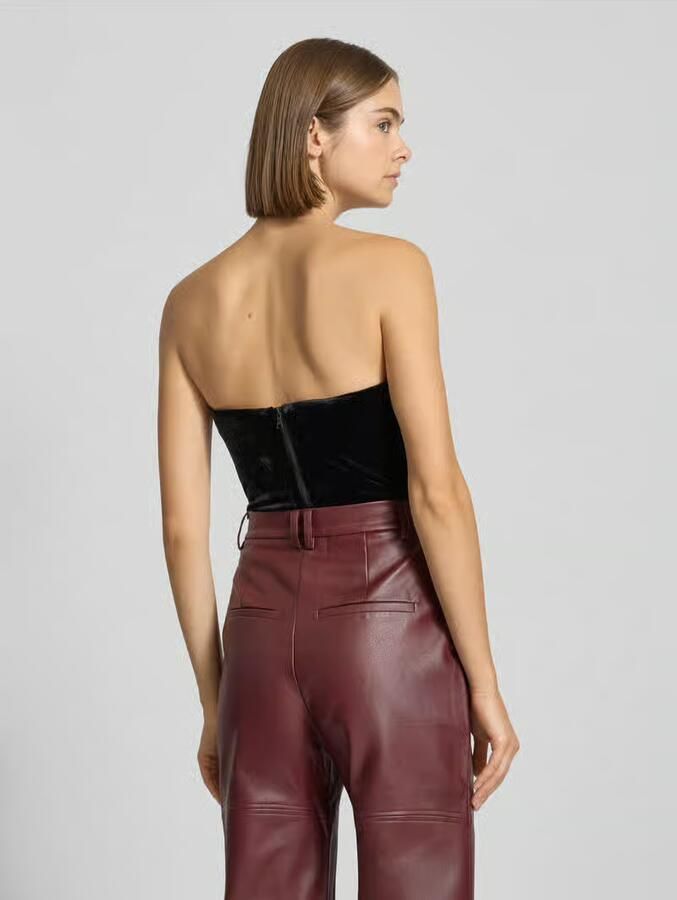 Bardot Body van fluweel in off shoulder-look model 'ELENI'