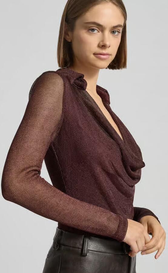 Bardot Body van viscosemix met platte kraag model 'LOREL'