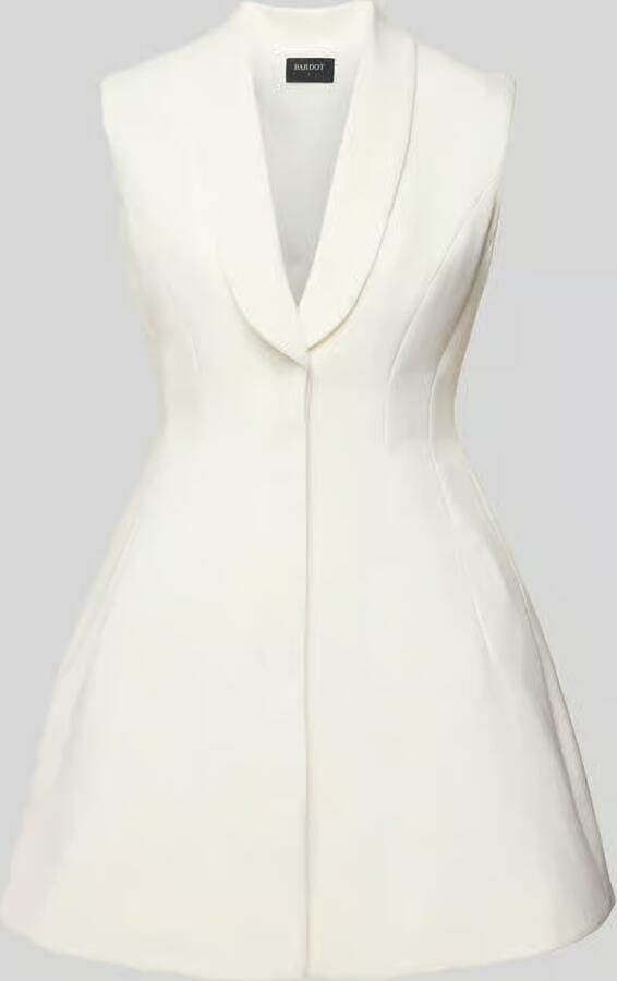 Bardot cocktailjurk met sjaalkraag model 'DESTENE HOURGLASS' - Foto 2