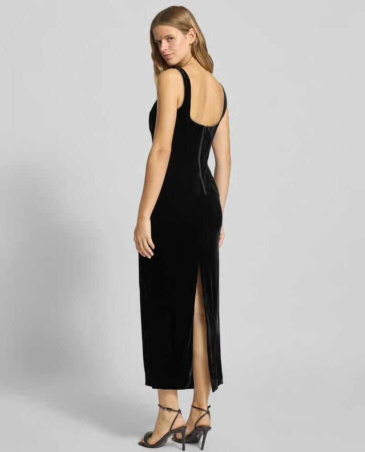 Bardot Cocktailjurk van fluweel met siersteentjes model 'BROOKLYN'