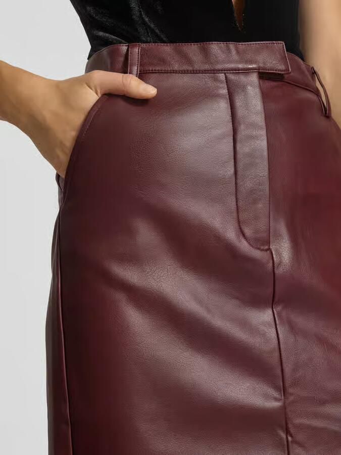 Bardot Knielange kokerrok in leerlook model 'PHENIX' - Foto 1