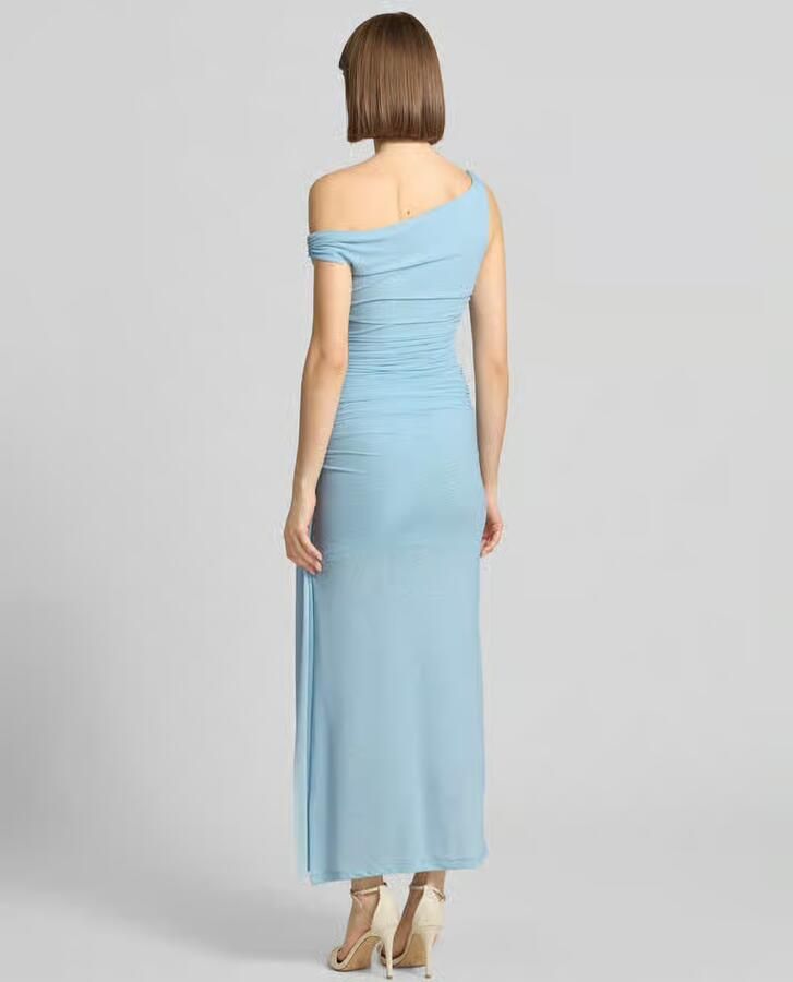 Bardot maxi-jurk met drapering model 'LAYANA' - Foto 2
