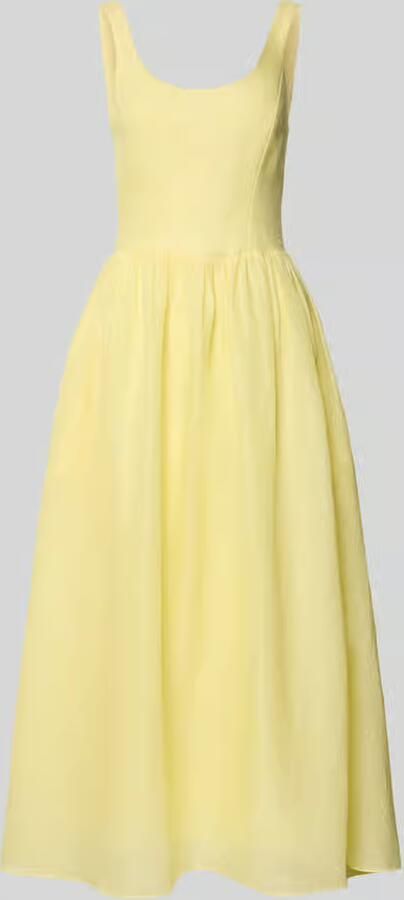 Bardot midi-jurk van ramie model 'LAWRENCE SCOOP' - Foto 2