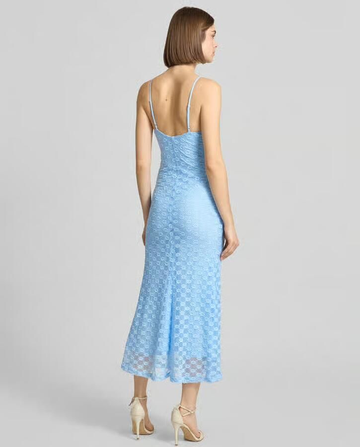 Bardot slim fit midi-jurk met all-over kant met bloemenmotief - Foto 3