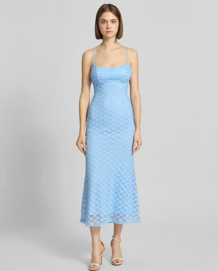 Bardot slim fit midi-jurk met all-over kant met bloemenmotief - Foto 2