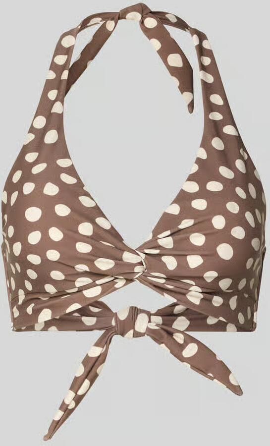 Barts voorgevormde halter bikinitop Dauna bruin ecru - Foto 5