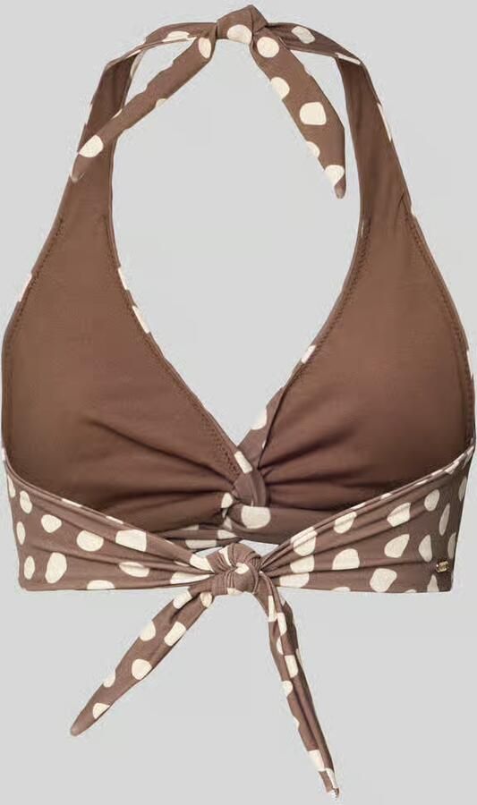 Barts voorgevormde halter bikinitop Dauna bruin ecru - Foto 4