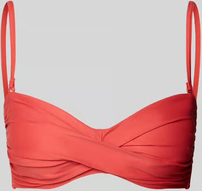Barts voorgevormde strapless bandeau bikinitop Kelli koraalrood - Foto 6