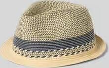 Barts Strohoed met labeldetail model 'FLUORIET HAT'