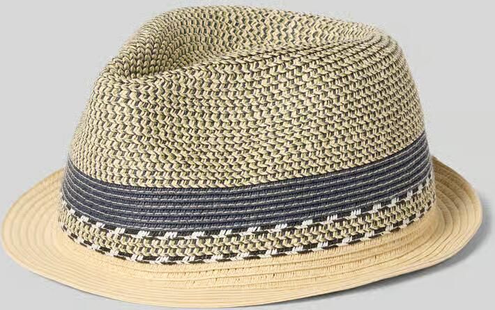 Barts Strohoed met labeldetail model 'FLUORIET HAT'