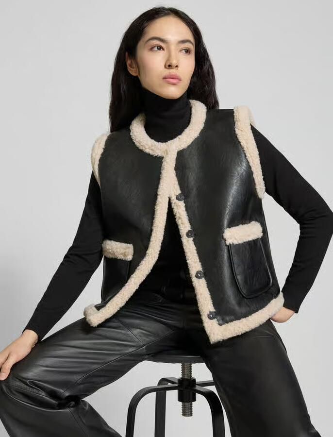 BAUM & PFERDGARTEN Gilet met teddybont