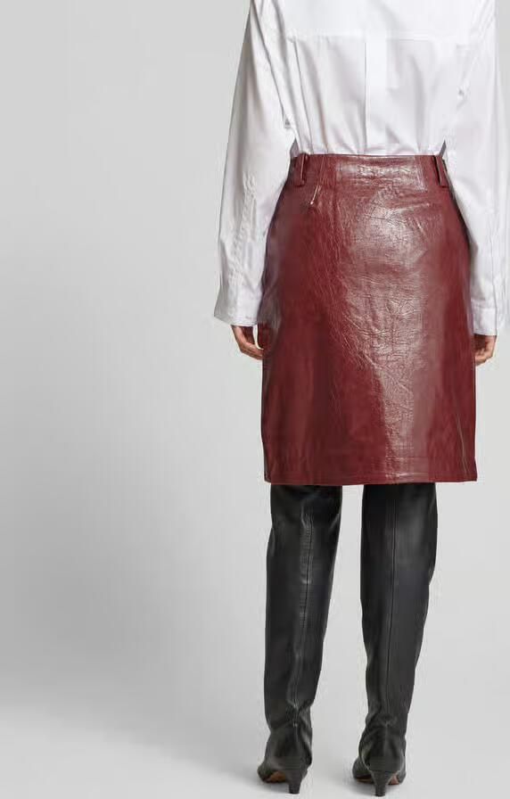 BAUM & PFERDGARTEN Knielange rok in leerlook - Foto 2