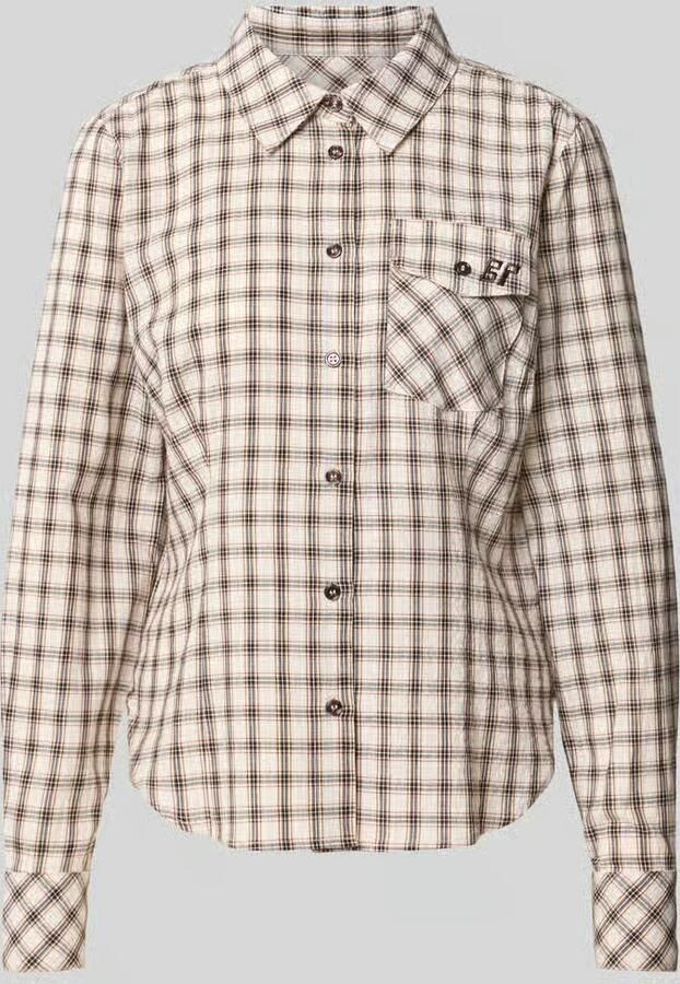 BAUM & PFERDGARTEN overhemdblouse met gestikt logo