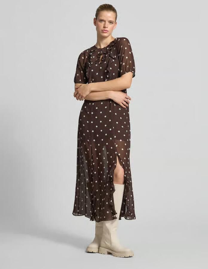 BAUM & PFERDGARTEN Regular fit maxi-jurk met ruches - Foto 3