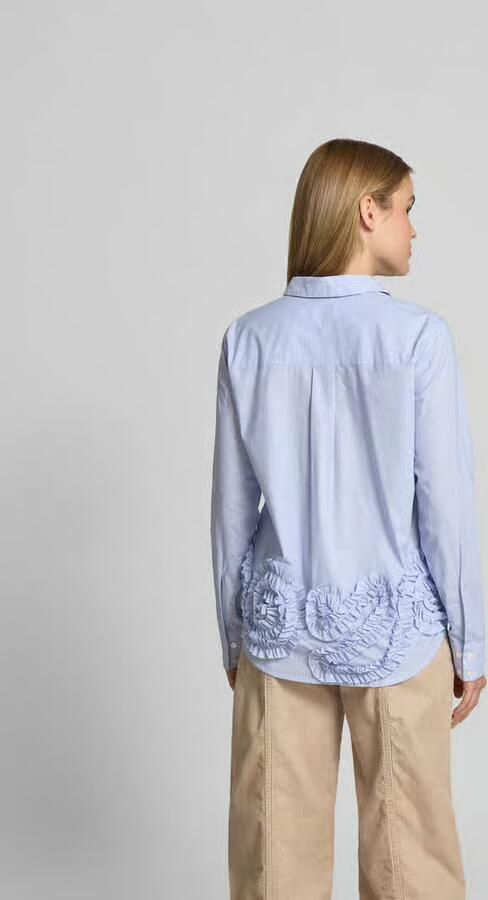 BAUM & PFERDGARTEN Regular fit overhemdblouse met ruches