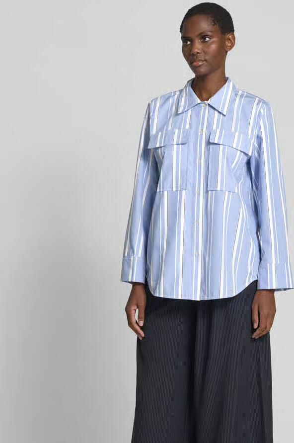 BAUM & PFERDGARTEN Relaxed fit overhemdblouse van katoen - Foto 3